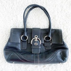 SALE Coach Black Soho Leather Satchel Shoulder Bag
